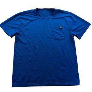 Genuine Dickies Mens T-Shirt Large Short Sleeve Blue Short Sleeve Pocket Tee
